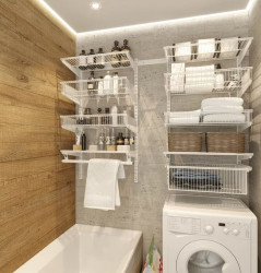Система хранения белая, в ванную комнату 1,5 метра, 126*45*102,5 (Ш*Г*В), Титан-GS, Россия, 